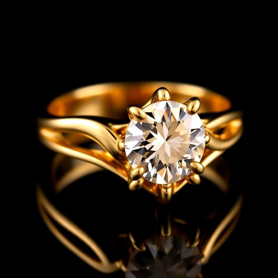 Diamond ring after professional cleaning and polishing
